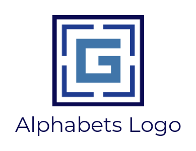 Generate a Letter G logo inside frame