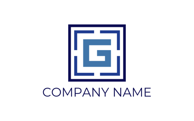 Generate a Letter G logo inside the frame