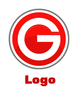 Make a Letter G logo merged with circle