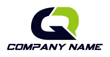 alphabets logo shapes forming Letter G and Q