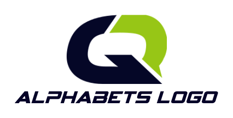 alphabets logo shapes forming Letter G and Q