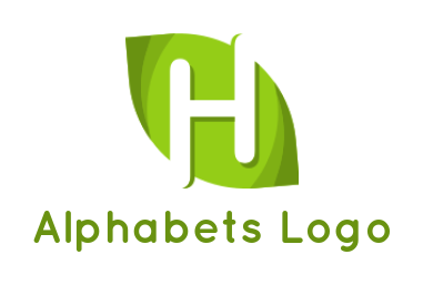 Design a Letter H logo combined with leaf shape