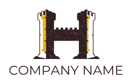 Letter H logo template forming castle - logodesign.net