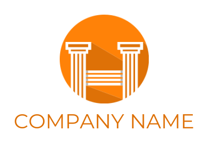 alphabets logo Greek pillar forming Letter H