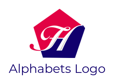 Letter H logo in front of pentagon shape