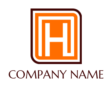 Design a Letter H logo with rounded square