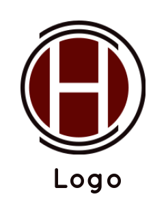 letter h incorporated with semi circles
