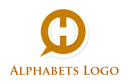 Design a Letter H logo inside the chat bubble
