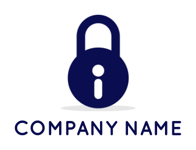 Letter I logo maker forming lock shape