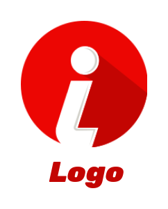 Letter I logo maker in front of circle