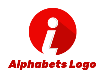 Letter I logo maker in front of circle