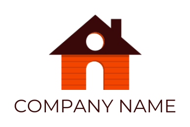 Letter I logo online incorporated with house 