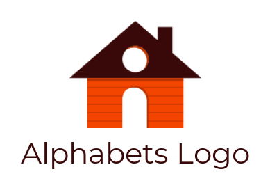 Letter I logo online incorporated with house
