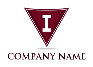 Make a Letter I logo inside triangle