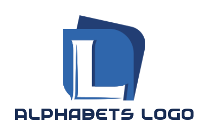 Letter L logo in front of rounded square 