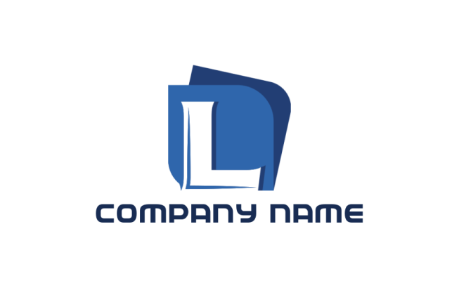 L Logos Rounded Letter L logo in front of rounded square | Logo Template by LogoDesign.Net