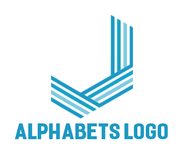 alphabets logo online lines forming Letter J