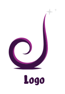 alphabets logo online swirl forming Letter J