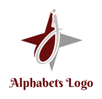 Make a Letter J logo in a star