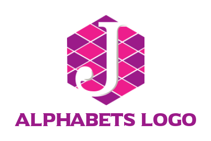 Letter J logo incorporated in polygonal shape