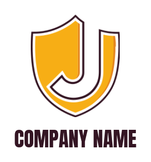 Letter J logo maker letter j incorporated with shield - logodesign.net