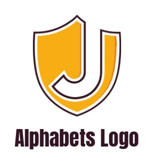 create a Letter J logo incorporated with shield