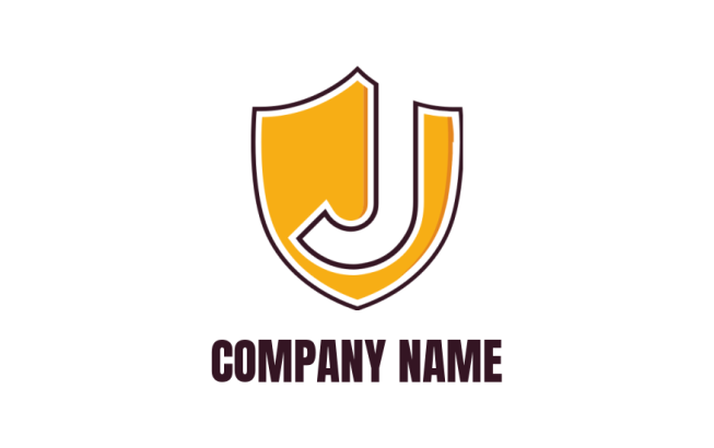 Letter J logo maker letter j incorporated with shield - logodesign.net