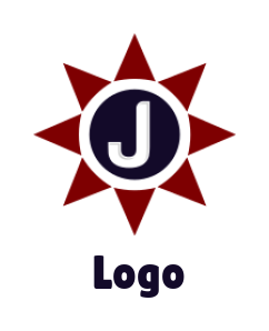 Letter J logo image inside circle with sun