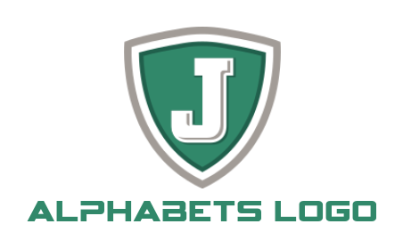 Design a Letter J logo inside a shield