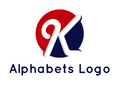 Letter K logo image in front of circle