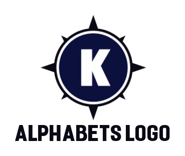 Create a Letter K logo inside compass