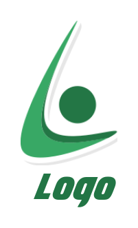 alphabets logo Letter L in shape of man swoosh