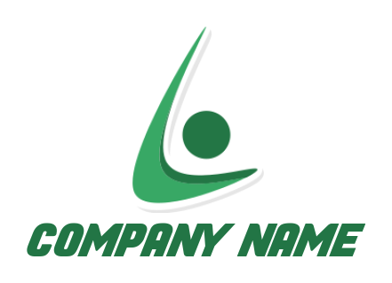 alphabets logo Letter L in shape of man swoosh