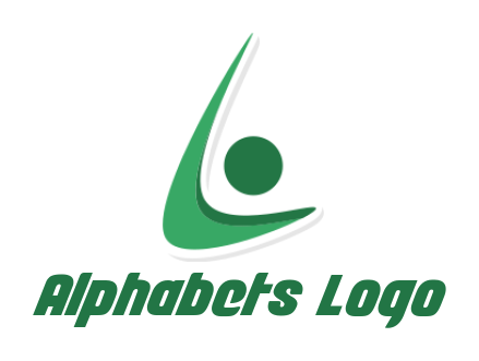 alphabets logo Letter L in shape of man swoosh