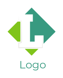 Design a Letter L logo incorporated with rhombus