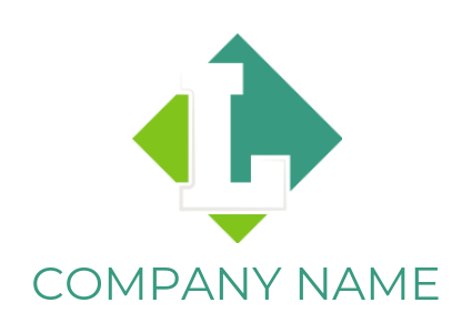Design a Letter L logo incorporated with rhombus