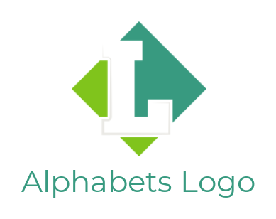 Design a Letter L logo incorporated with rhombus