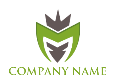 games logo abstract mask shape with crown