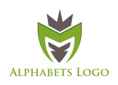 games logo abstract mask shape with crown