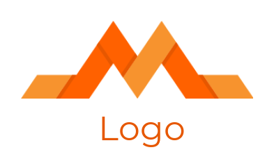 Design a Letter M logo forming mountain shape