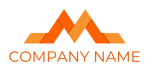 Design a Letter M logo forming mountain shape