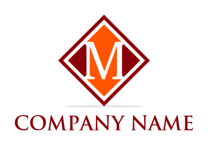 Design a Letter M logo in rhombus shape