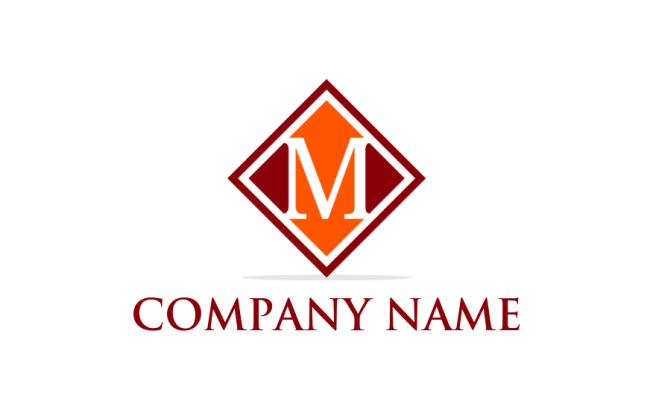 Design a Letter M logo in rhombus shape