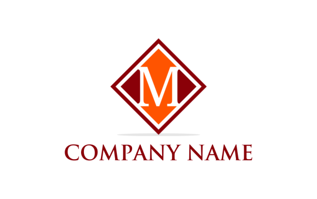 M Rectangular Logo Design a Letter M logo in rhombus shape | Logo Template by LogoDesign.Net