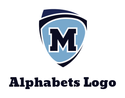 Make a Letter M logo inside abstract shield