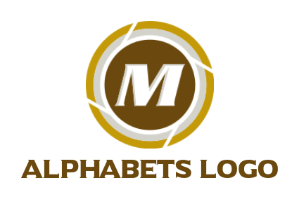 Letter M logo icon inside round shield