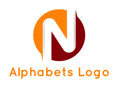 Letter N logo symbol in circle