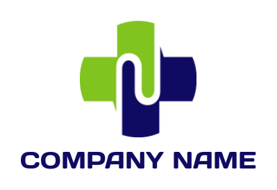 Letter N logo online plus sign forming letter N 