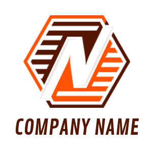 Make a Letter N logo polygon lines in letter N