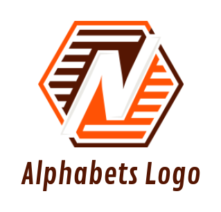 Make a Letter N logo polygon lines in letter N